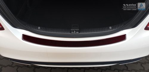 Avisa lökhárítóvédő MERCEDES C Class W205 limousine 2014->3D carbon mintás piros/fekete