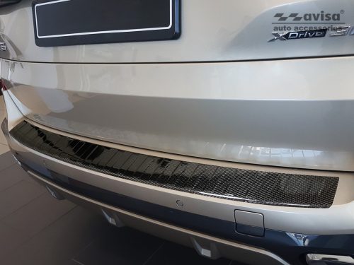 Avisa lökhárítóvédő BMW X5 IV G05 M-pakiet 2018->carbon mintás fekete