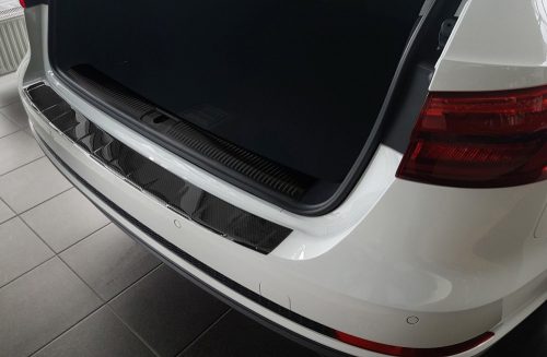 Avisa lökhárítóvédő AUDI S4 Avant 2015-2019, FL2019->carbon mintás fekete
