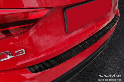 Avisa lökhárítóvédő AUDI Q3 II/RS Sportback 2019->carbon mintás fekete