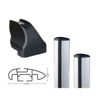   CAM alu tetőcsomagtartó normál tetős autókhoz , zárat nem tartalmazza (20009_2827)