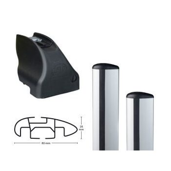   CAM alu tetőcsomagtartó normál tetős autókhoz , zárat nem tartalmazza (20018_2827)