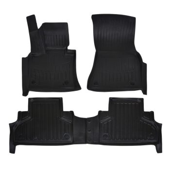   EgriAuto Premium fekete gumiszőnyeg 3D Gumiszőnyeg Emelt éllel számára X5 F15 2013-2018 4db