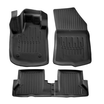   EgriAuto Premium fekete 3D gumiszőnyeg patenttal Dacia Dokker 2012-2021 4db