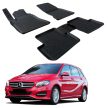 EgriAuto Premium fekete gumiszőnyeg 3D Gumiszőnyeg Emelt éllel számára B-class W246 2011- 