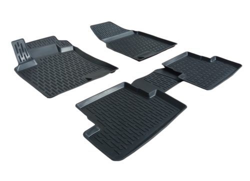 EgriAuto Premium fekete gumiszőnyeg 3D Gumiszőnyeg Emelt éllel számára Nissan Qashqai J10 2008-2013