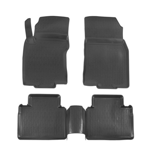EgriAuto Premium fekete gumiszőnyeg 3D Gumiszőnyeg Emelt éllel számára Nissan X-Trail T32 2014-