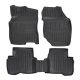EgriAuto Premium fekete gumiszőnyeg 3D Gumiszőnyeg Emelt éllel számára Nissan X-Trail (T30) 2001-2007 5db