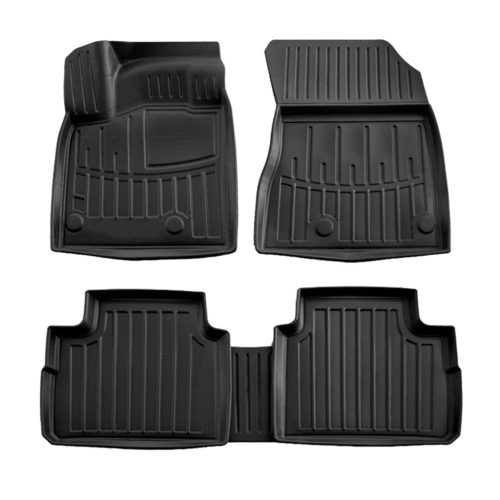 EgriAuto Premium fekete gumiszőnyeg 3D Gumiszőnyeg Emelt éllel számára Nissan X-Trail T33 2021- 5db