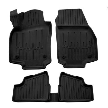   EgriAuto Premium fekete gumiszőnyeg 3D Gumiszőnyeg Emelt éllel számára Opel Astra H 2004-2010 5db