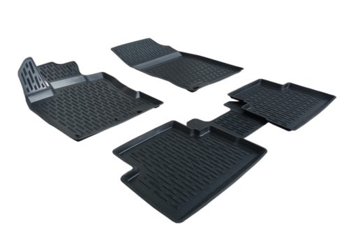 EgriAuto Premium fekete gumiszőnyeg 3D Gumiszőnyeg Emelt éllel számára Renault Kadjar 2015-