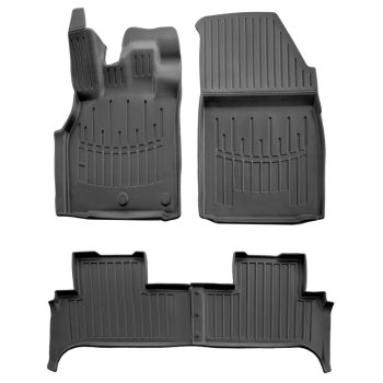   EgriAuto Premium fekete gumiszőnyeg 3D Gumiszőnyeg Renault Scenic III 2009-2016 4db
