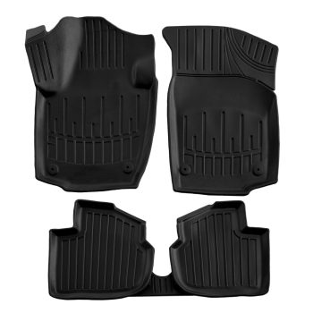   EgriAuto Premium fekete 3D gumiszőnyeg patenttal Skoda Rapid 2012-2019 5db