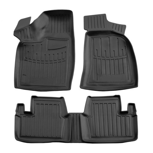 EgriAuto Premium fekete gumiszőnyeg 3D Gumiszőnyeg Emelt éllel számára Volvo XC90 2014- 5db