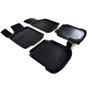   EgriAuto Premium fekete gumiszőnyeg 3D Gumiszőnyeg Emelt éllel számára Leon 1998-2005