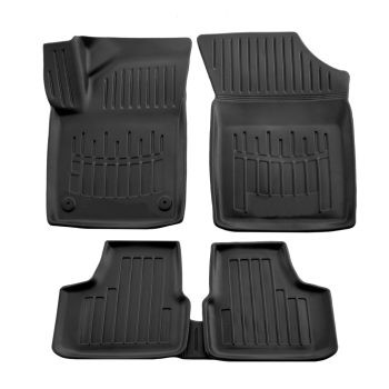   EgriAuto Premium fekete gumiszőnyeg 3D Gumiszőnyeg Emelt éllel számára Volkswagen UP! 2012- 5db