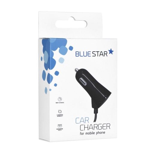 BLUE STAR car charger 3A USB A with cable Type C black