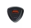 FORCELL F-ENERGY Carbon CC50-1A1C car charger Type C + USB A PD QC3.0 3A 38W black