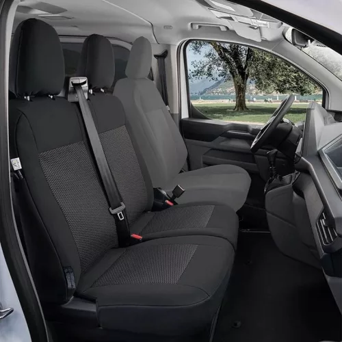 Méretpontos üléshuzat Ford Transit Custom 2024- (dupla utasülés, asztal nélkül)