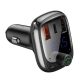 BASEUS car charger 2 x USB A + Type C + transmitter FM BT PD QC4.0 5A 36W S-13 CCMT000101 / CCMT000301 black