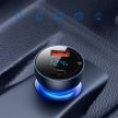 BASEUS car charger USB A + Type C with digital display PD3.0 QC4.0 5A 65W CCKX-C0A/VCKX65C dark blue
