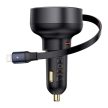 BASEUS car charger Type C + retractable cable Lightning PD3.0 QC4.0 3A 55W CCTXP-CC / C00057803111-00 black