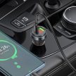 HOCO autós töltő USB A + C típus digitális kijelzővel + kábel C típusú Lightning PD QC3.0 3A 48W NZ12B átlátszó fekete