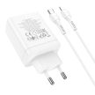 HOCO töltő 2 x Type C + USB A + kábel Type C Lightning PD QC3.0 3A 35W N33 fehér
