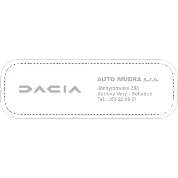 Textil táska AUTO MUDRA Dacia (fehér)