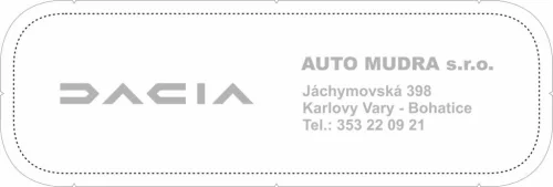 Textil táska AUTO MUDRA Dacia (fehér)