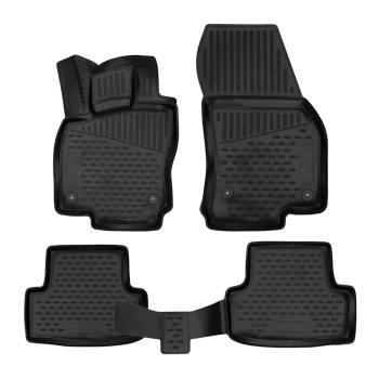   EgriAuto Prémium 3D gumiszőnyeg patenttal Skoda Karoq 2017- kombi 4 db (Fiók nélkül a vezetőülés alatt)