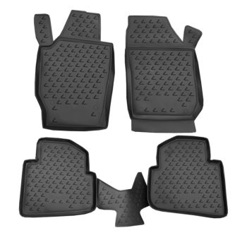 EgriAuto fekete gumiszőnyeg Skoda Roomster 2006- 4db