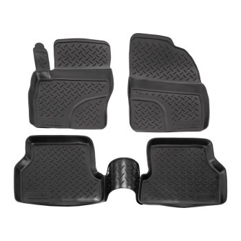   EgriAuto fekete gumiszőnyeg patenttal NORM Ford Focus II 2004-2008 4db