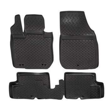   EgriAuto fekete gumiszőnyeg patenttal NORM Nissan Terrano 2WD 2010-2017 4db