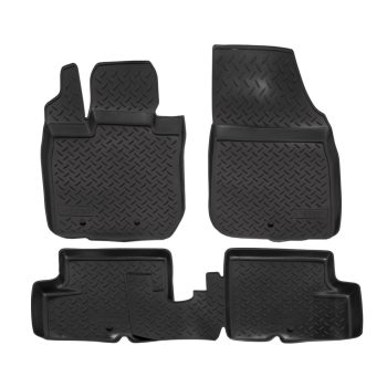   EgriAuto fekete gumiszőnyeg patenttal NORM Nissan Terrano 4WD 2010-2017 4db