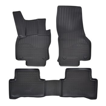   EgriAuto fekete gumiszőnyeg patenttal NORM Volkswagen Touran III 5T 2015-