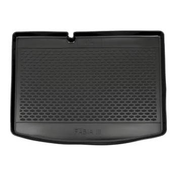   EgriAuto normál fekete gumi csomagtértálca Skoda Fabia III hatchback 2015-2021