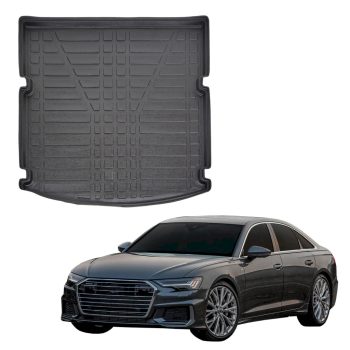  EgriAuto fekete csúszásgátlós csomagtértálca Audi A6 C8 Sedan 2018-