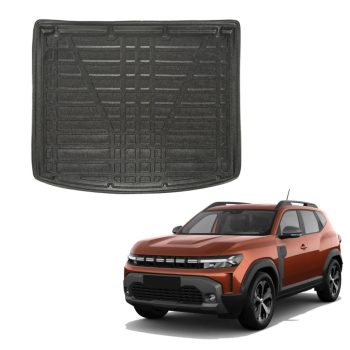   EgriAuto fekete csúszásgátlós csomagtértálca Dacia Duster 4WD 2024- (felső szint)