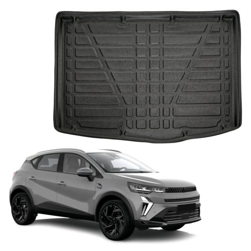 EgriAuto fekete csúszásgátlós csomagtértálca Renault Captur 3 2024- (Alsó csomagtartó)