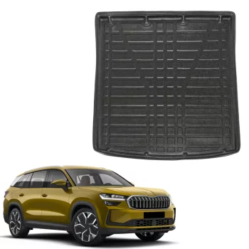   EgriAuto fekete csúszásgátlós csomagtértálca Skoda Kodiaq 7- üléses 2024-