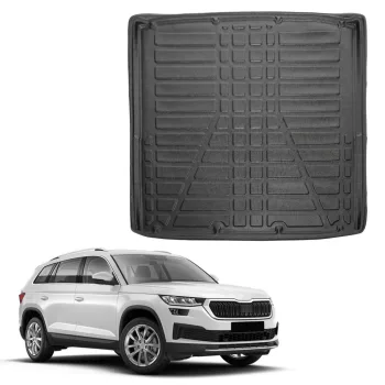   EgriAuto fekete csúszásgátlós csomagtértálca Skoda Kodiaq 5- üléses 2024- (felső csomagtartó)