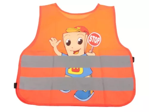 Láthatósági mellény fiú gyermekeknek narancs színben