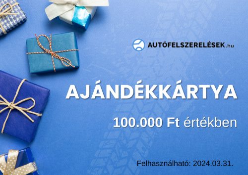 Autofelszerelesek.hu ajándék kártya 100000FT