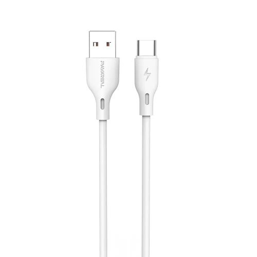 PAVAREAL USB A- USB type C kábel  6A, 1 m(fehér)