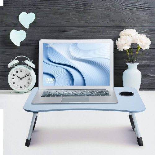 Ágyban/kanapén  laptop tartó + pohártartó FD-6 kék