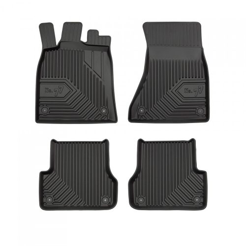 Prémium 3D magasperemes gumiszőnyeg Audi A6 C7 2011-2018 rögzítő patentek közötti távolságs of the rear car mat 37 cm