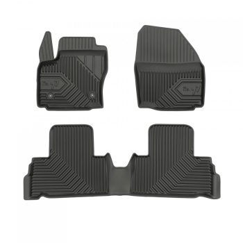   Prémium 3D magasperemes gumiszőnyeg Ford Galaxy II 2009-2015 minivan, 1st and 2nd rows, rögzítő patentek közötti távolság 31 cm