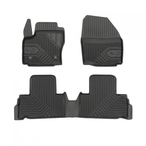 Prémium 3D magasperemes gumiszőnyeg Ford Galaxy II 2009-2015 minivan, 1st and 2nd rows, rögzítő patentek közötti távolság 31 cm
