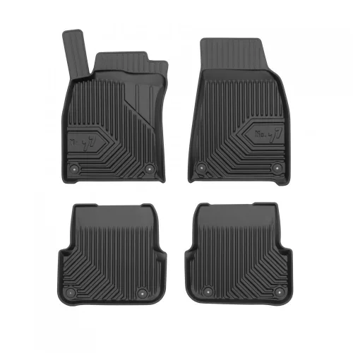 Prémium 3D magasperemes gumiszőnyeg Audi A6 C6 2006-2011 facelift utáni, rögzítő patentek közötti távolságs of the rear car mat 34.5 cm